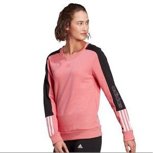 NWT Adidas Crewneck Spellout Pink Sweater - S